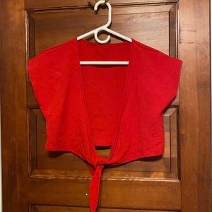 Red Crop Top